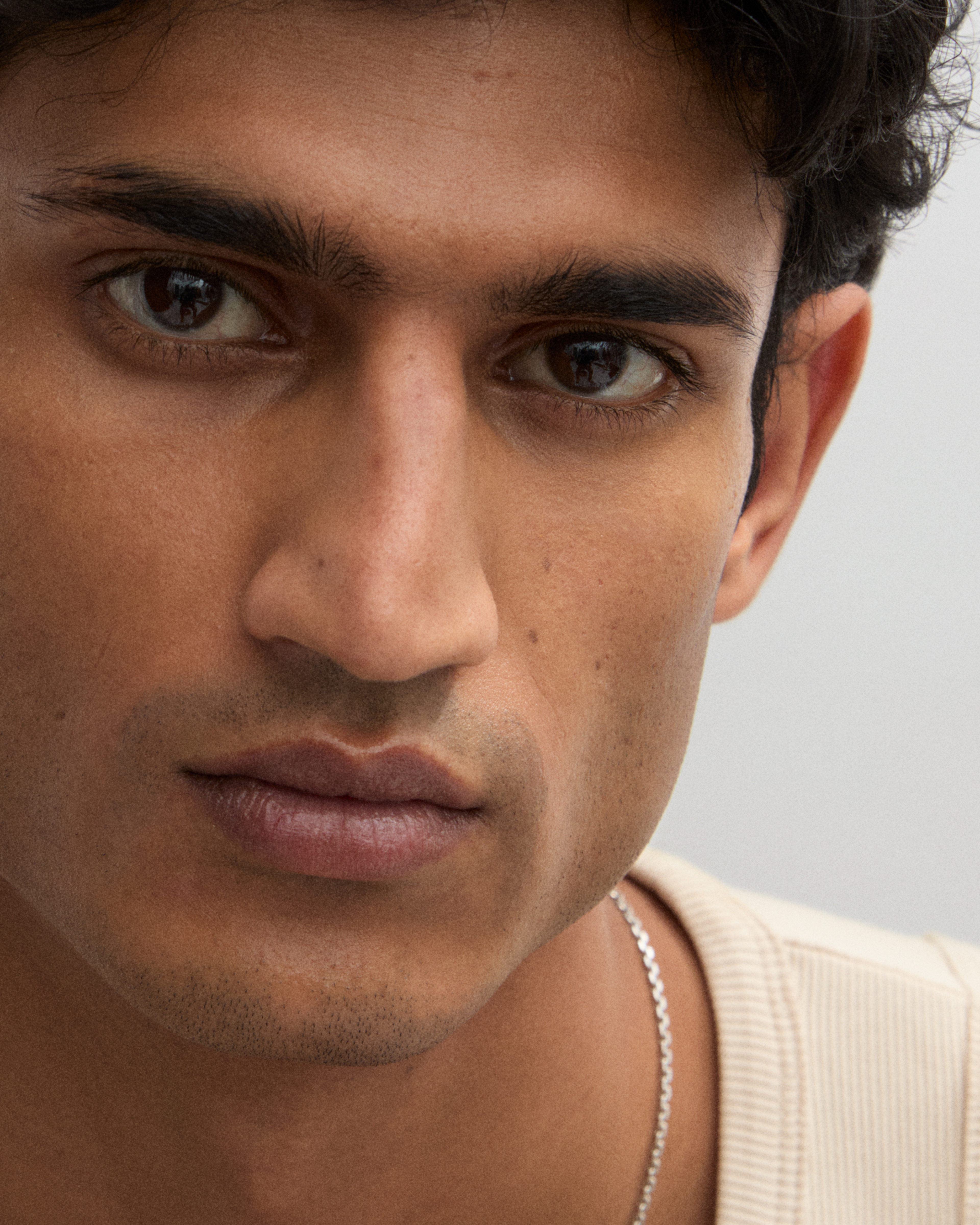 Man looking into camera