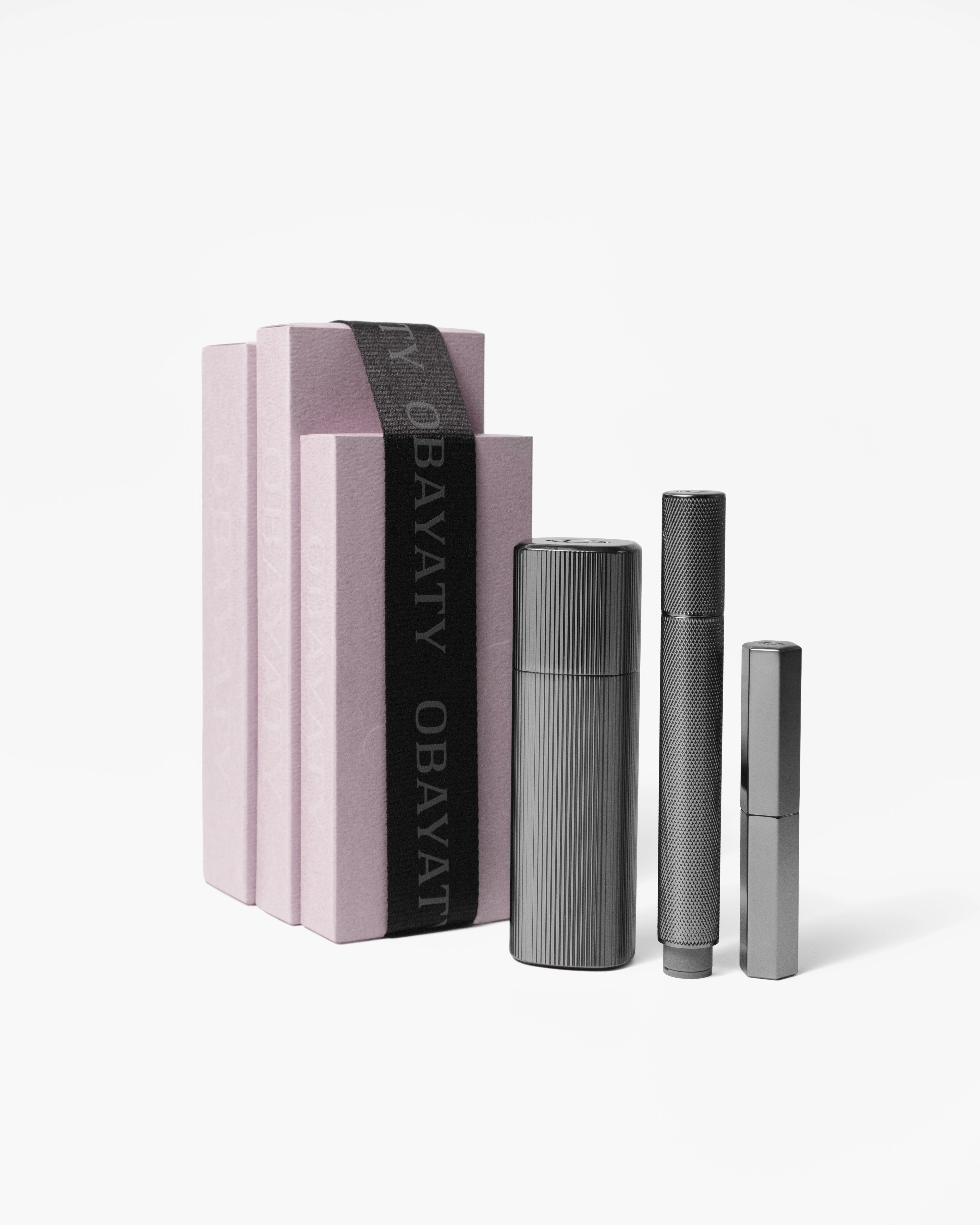 Make up kit for men in front of a white background