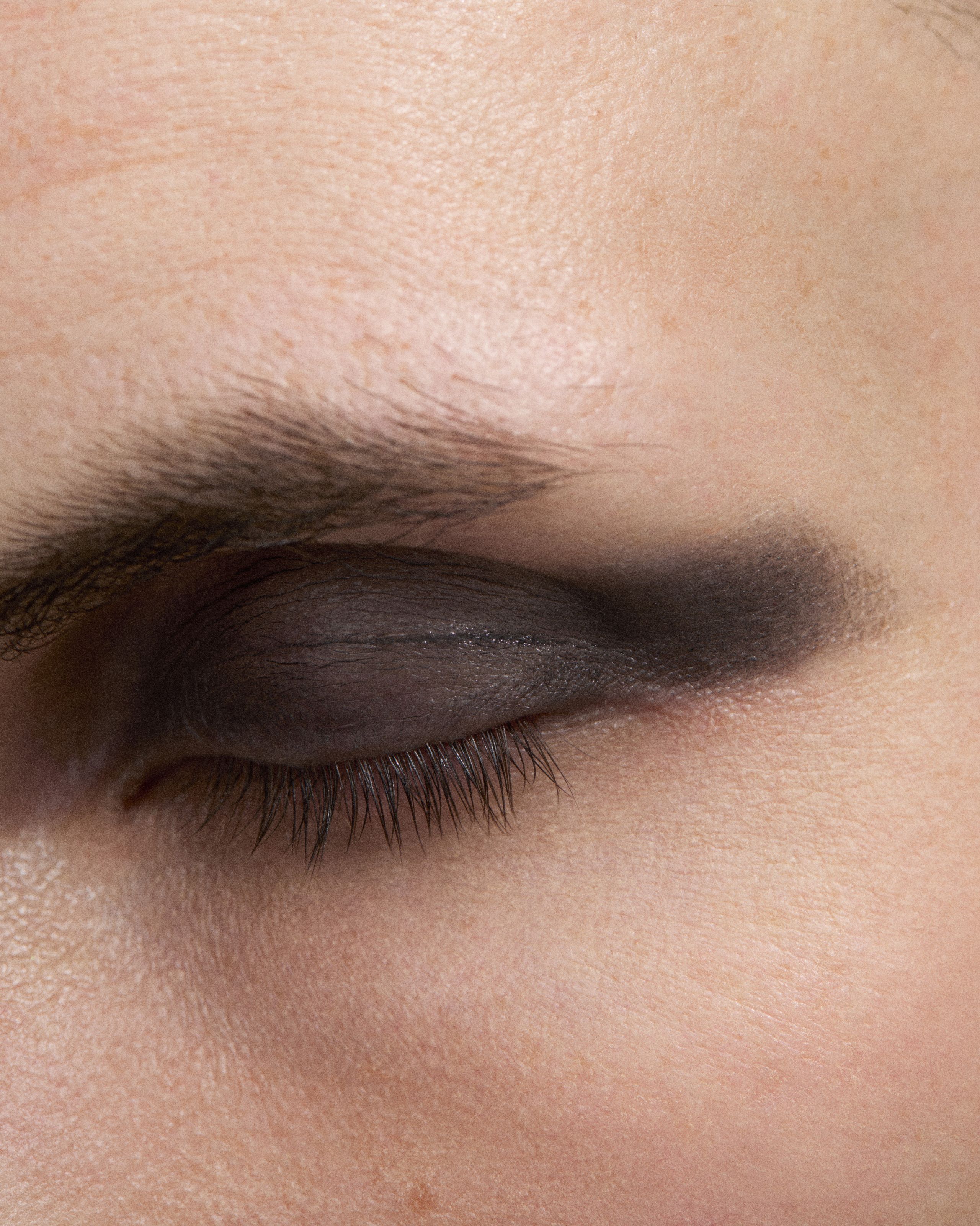 Closeup of a mans eyelid