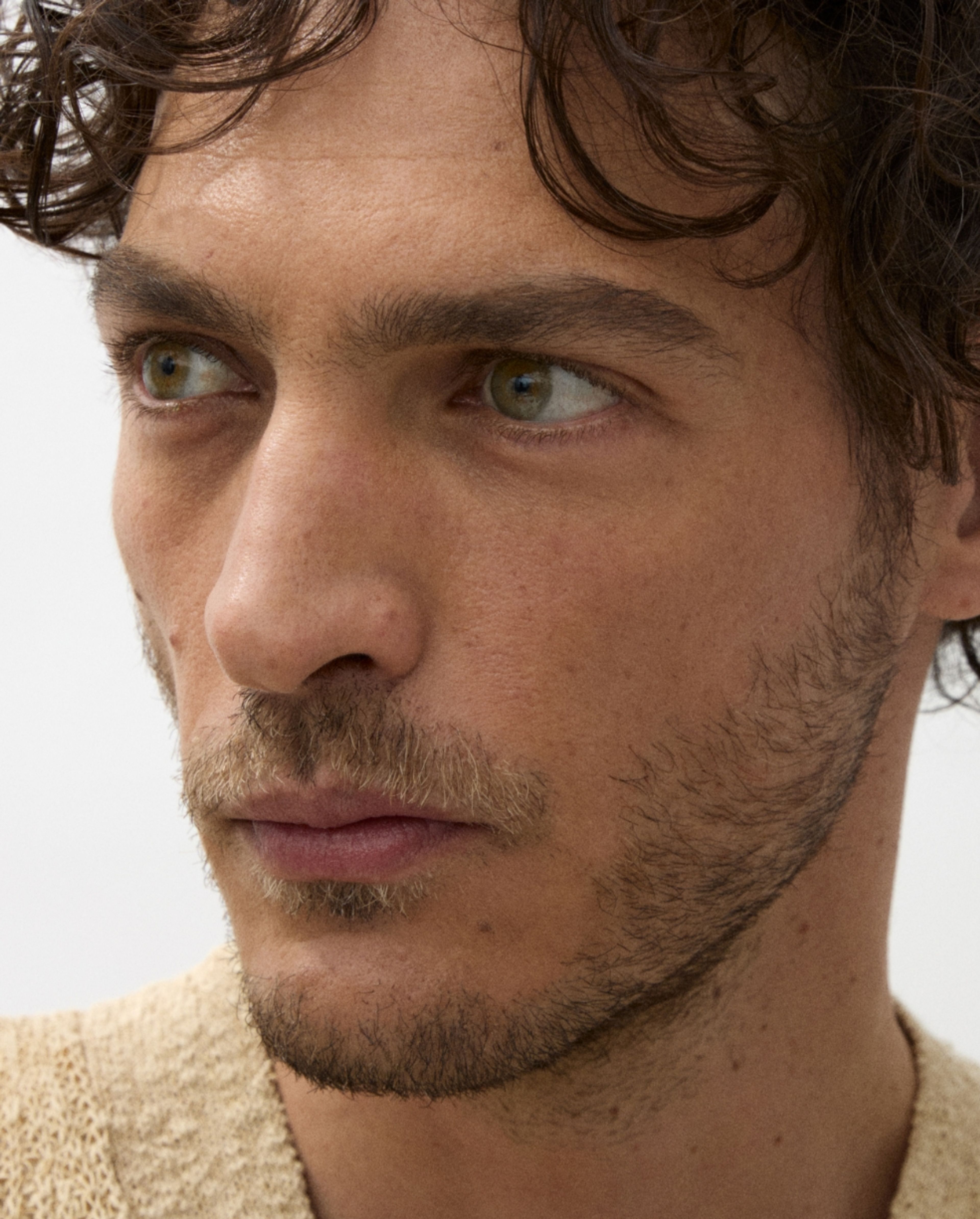 Man in front of camera