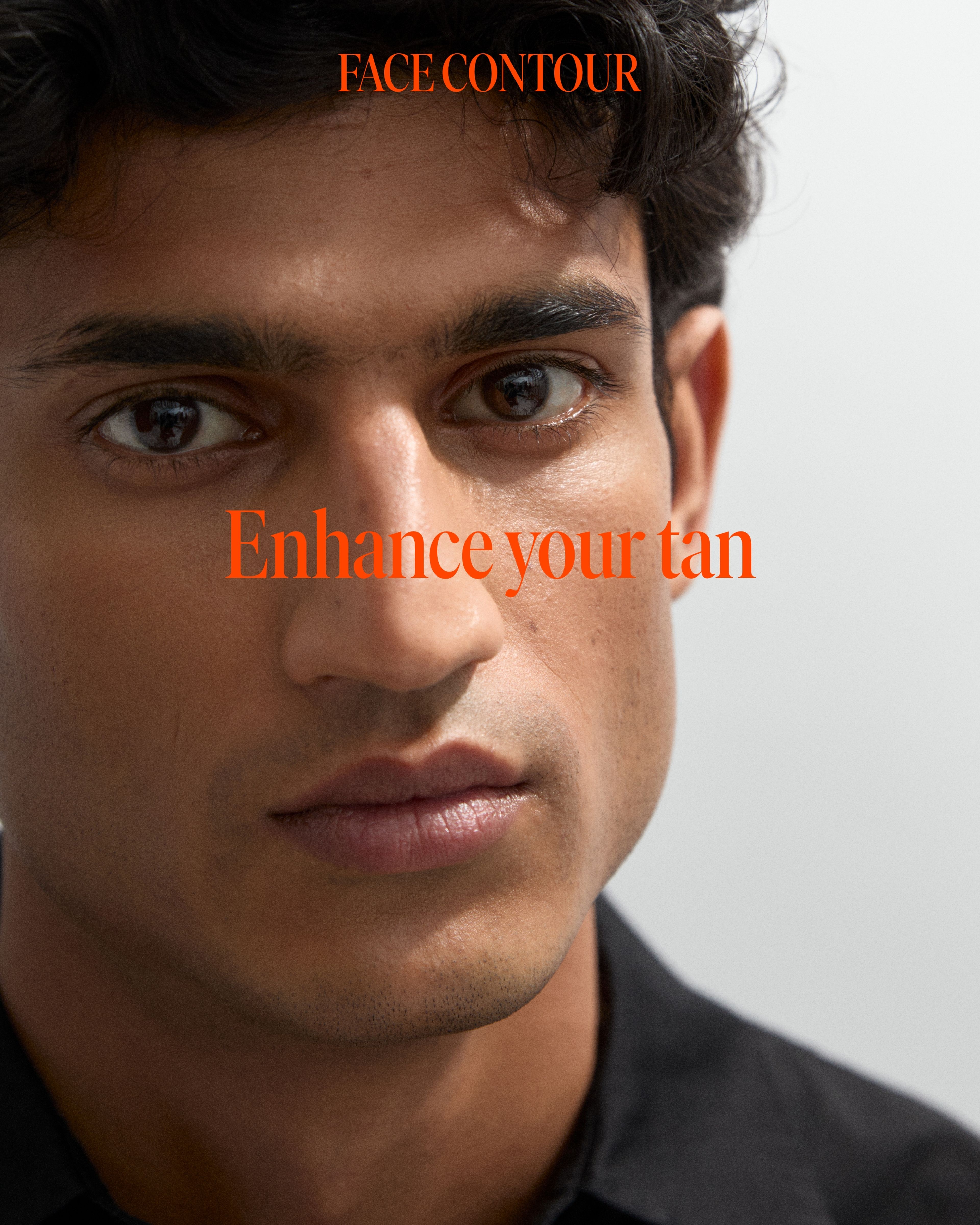 Man wearing face contour