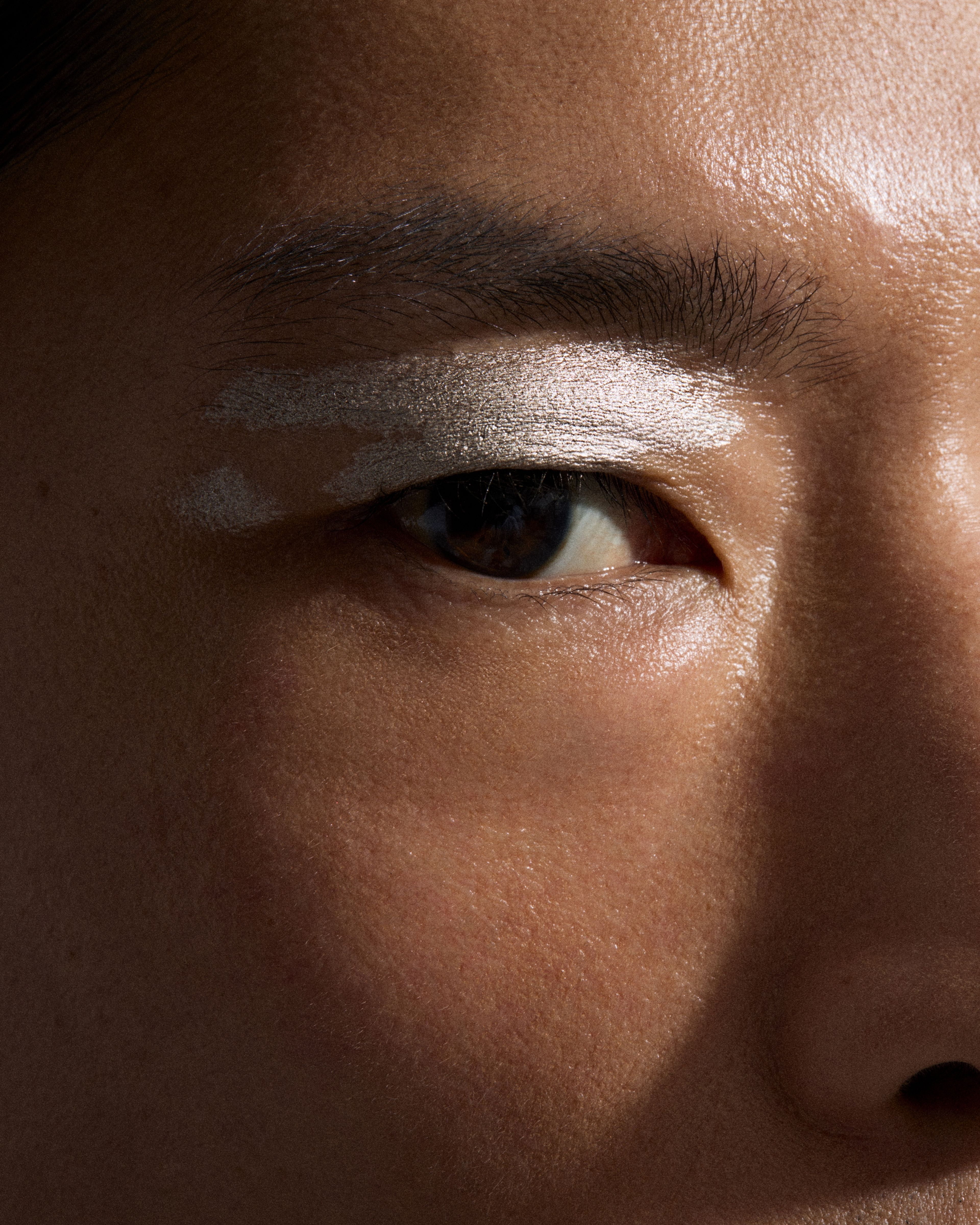 Eye Pen look on mans eye