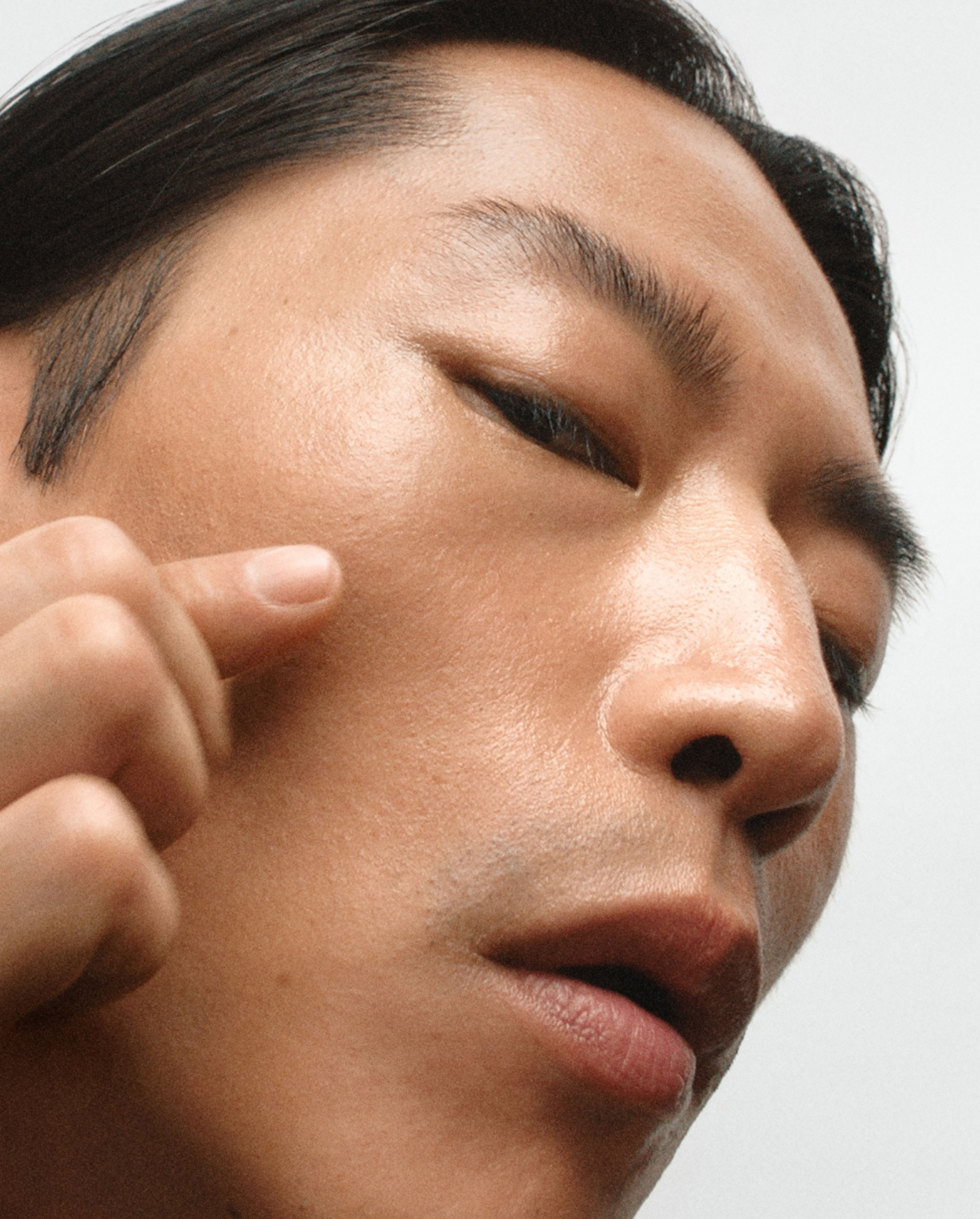 Man in front of camera