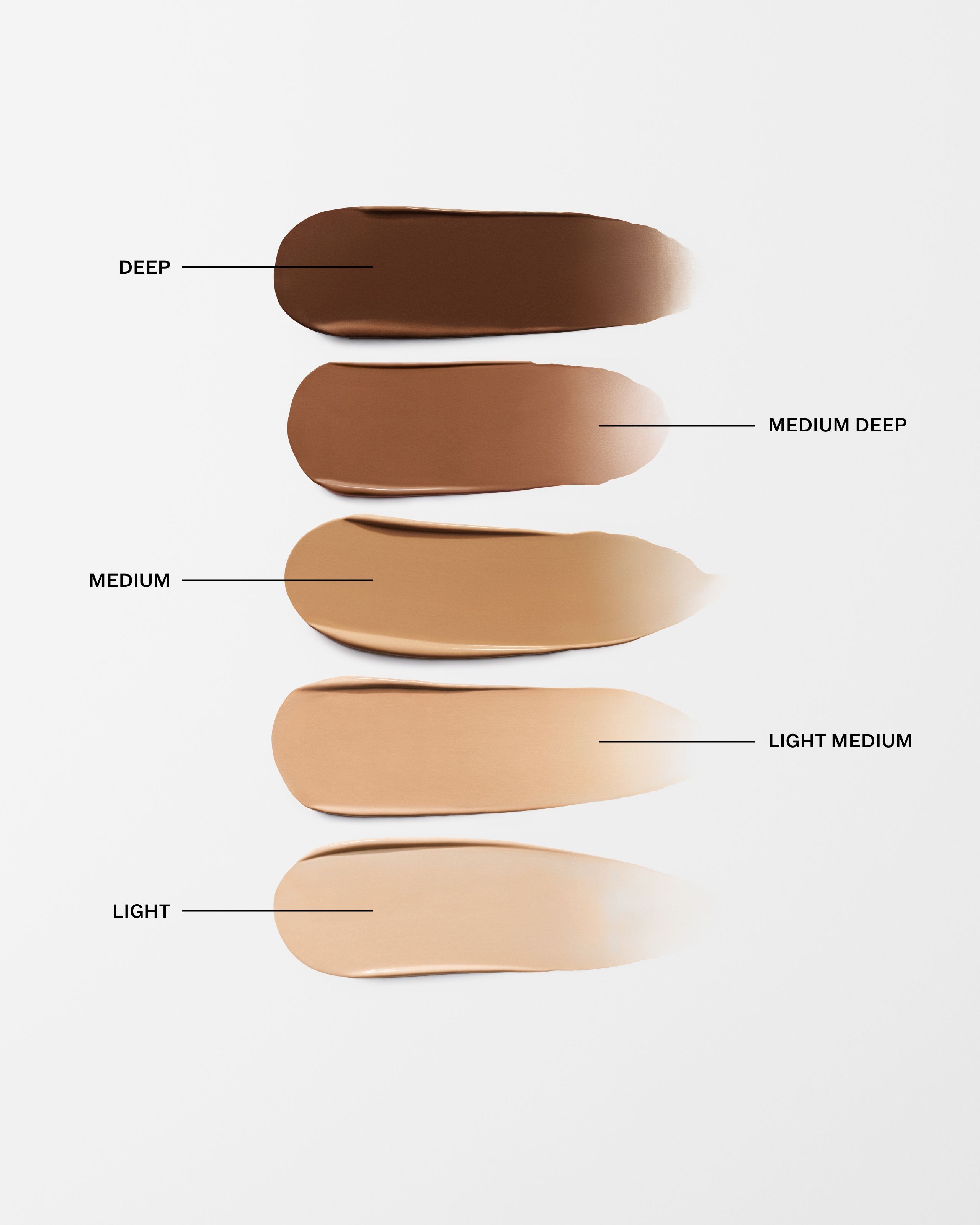 All shade swatches of the face booster