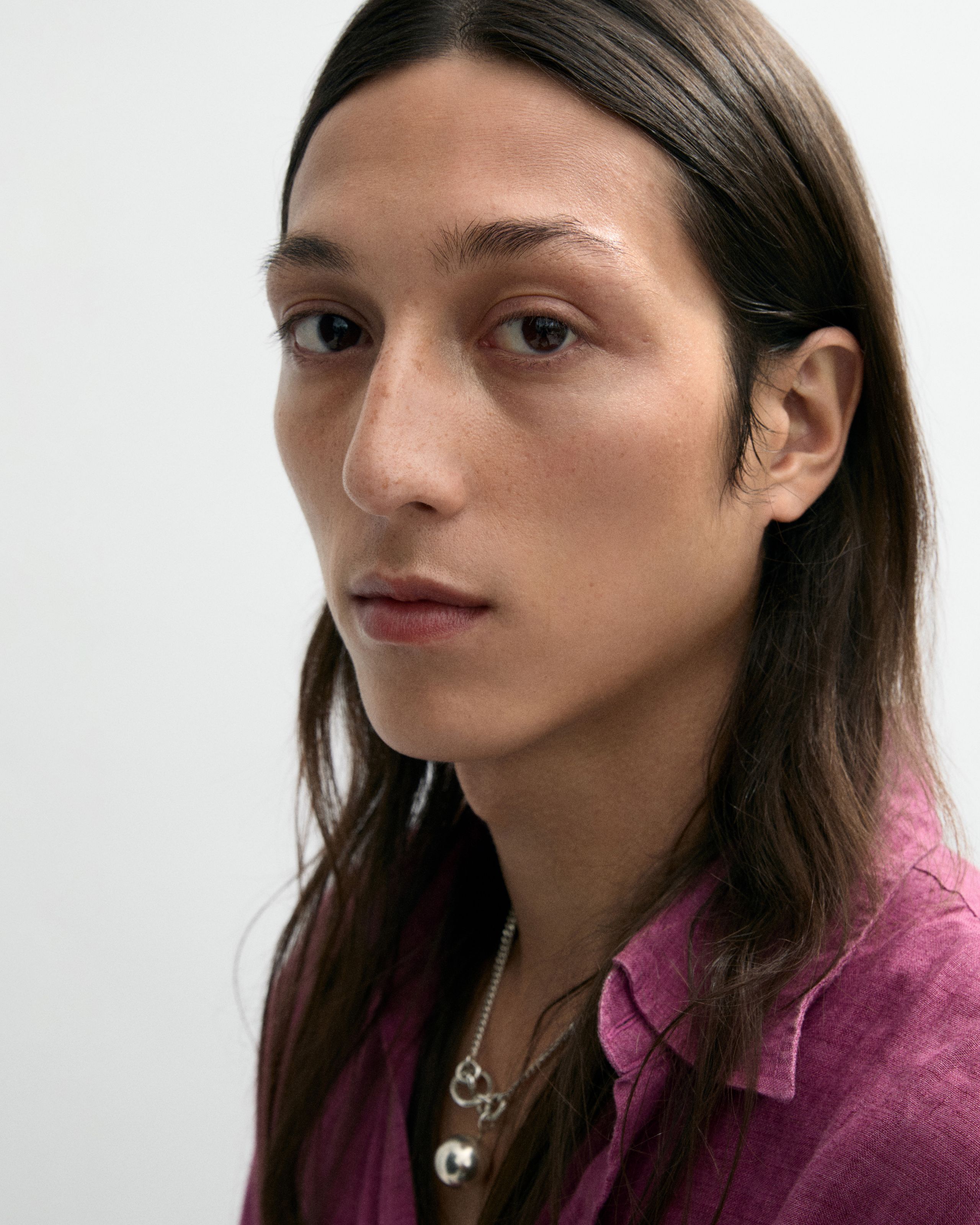 Model with bronzer applied
